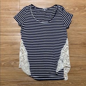 Charlotte Russe Lace Detail Top